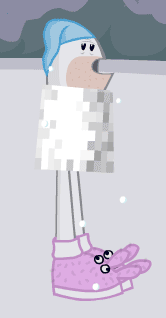 Naked with slippers