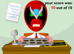 Prinicpal Strong Bad offers cookies for a job well done