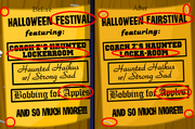 Before and after versions of the sign. Differences circled in red