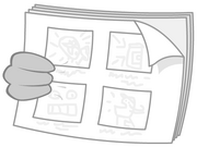 "Check out these storyboards I drew up!"