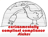 environmentally compliant compliance sticker