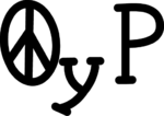 "☮y P" symbol